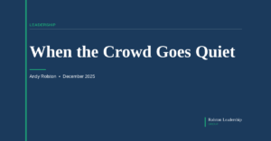 When the Crowd Goes Quiet