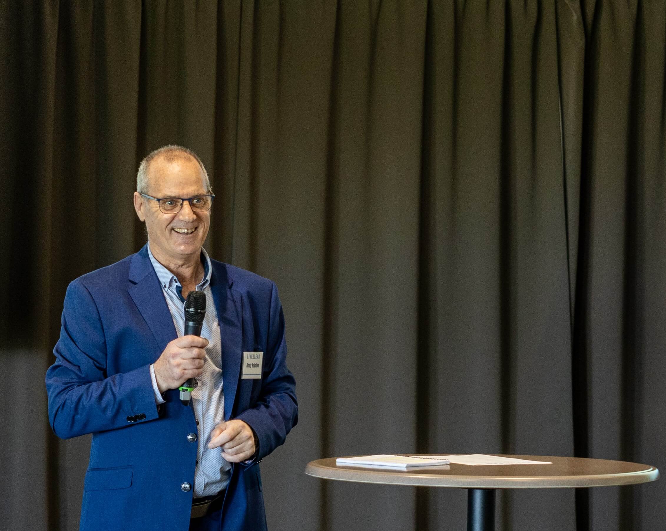 Andy Rolston speaking to a leadership audience